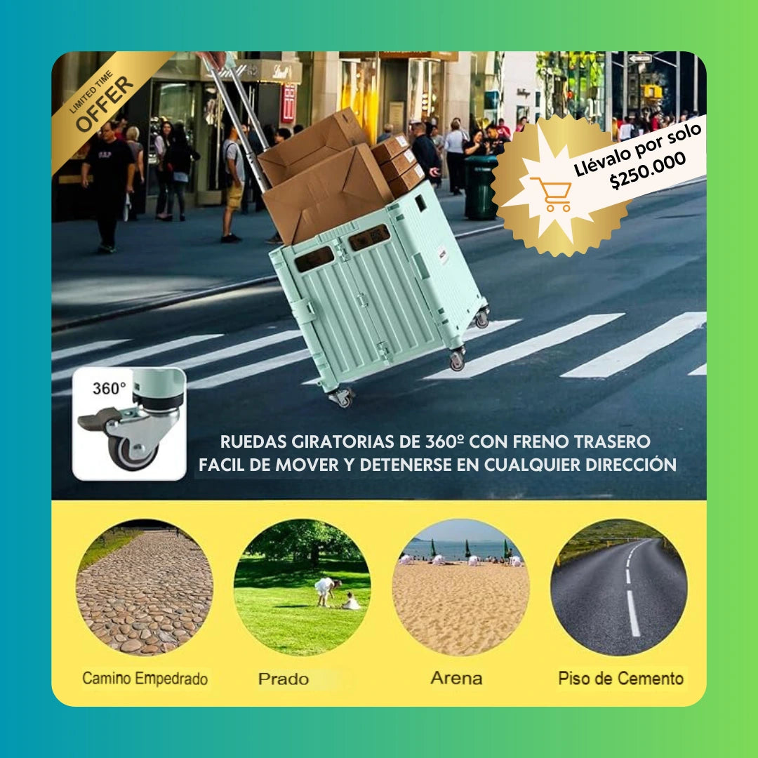 Carro de Mercado Plegable
